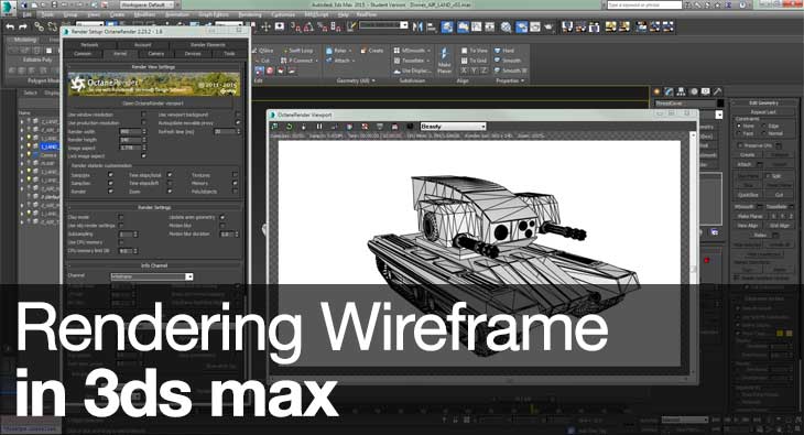 vray settings forwire frame